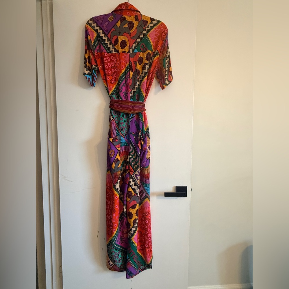 FARM RIO  Dotted Patch Scarf Jumpsuit SIZE: SMALL - Picture 11 of 13